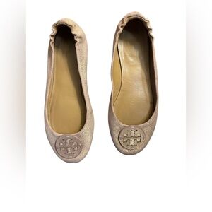 Tory Burch Women's Metallic Gold Flats